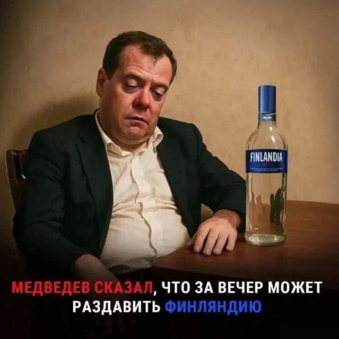 Медведев сказал, что за вечер может раздавить Финляндию