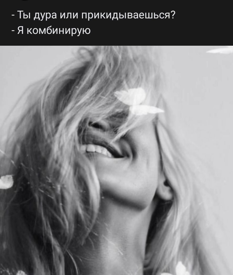 Ты дура или прикидыввешься Я комбинирую