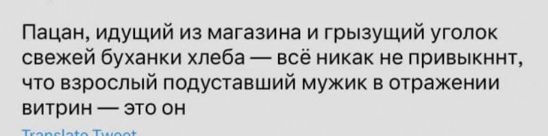 Пацак идущий из магазина и грызущий уголок свежей буханки хлеба все никак не привыкннт что взрослый подусгавший мужик в отражении витрин это он