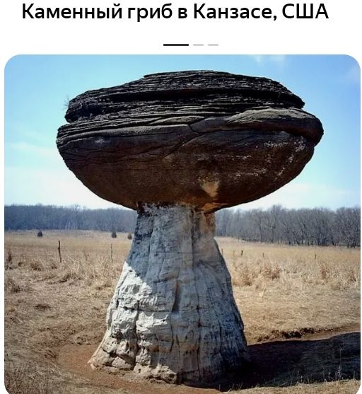 Каменный гриб в Канзасе США