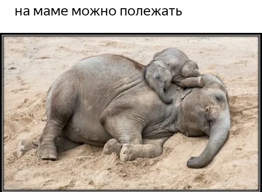 На маме можно полежать