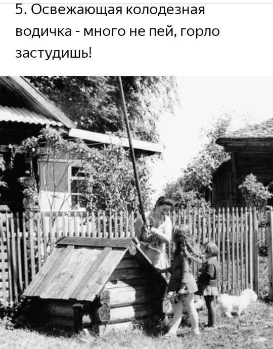 5 Освежающая колодезная водичка много не пей горло застудишь