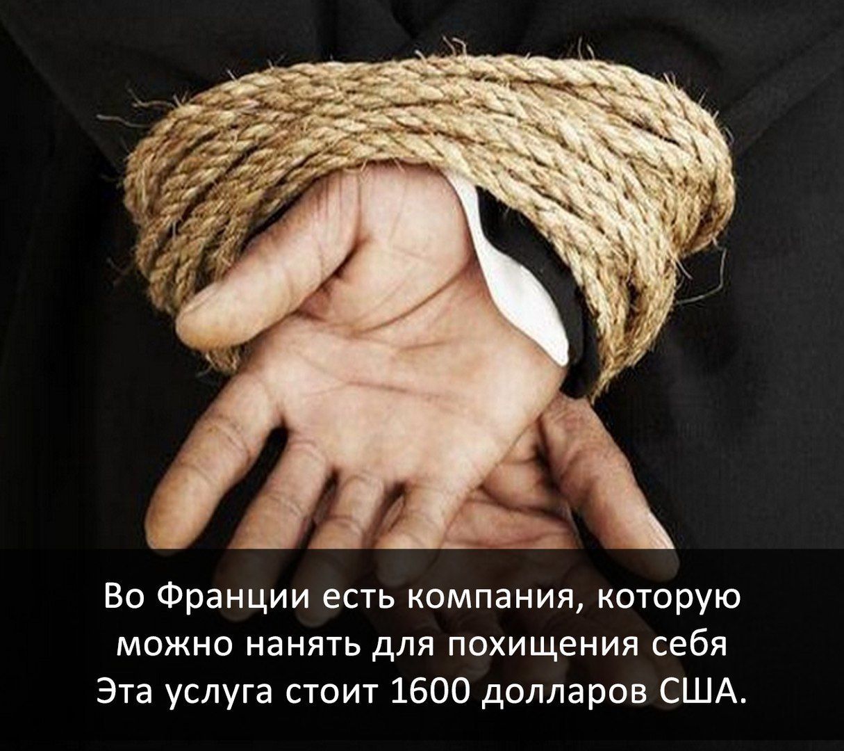 Во франции есть компания, которую можно нанять для похищения себя эта услуга стоит 1600 долларов сша.