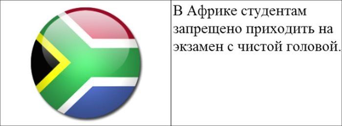 В Африке студентам запрещено приходить на экзамен с чистой головой