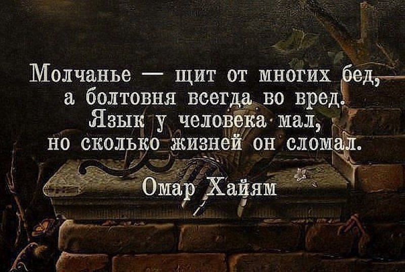 Молчанье щит от многих год болтовня всецдщ во вред Язык у чеЛОЁБЁа мащ но околькожизней он слом