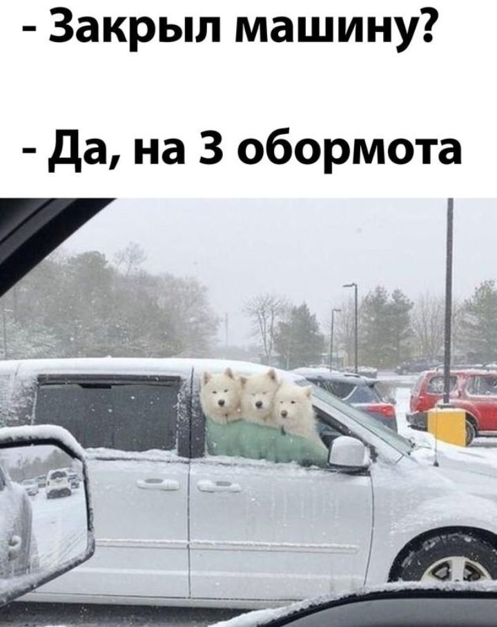 Закрыл машину да на 3 обормота