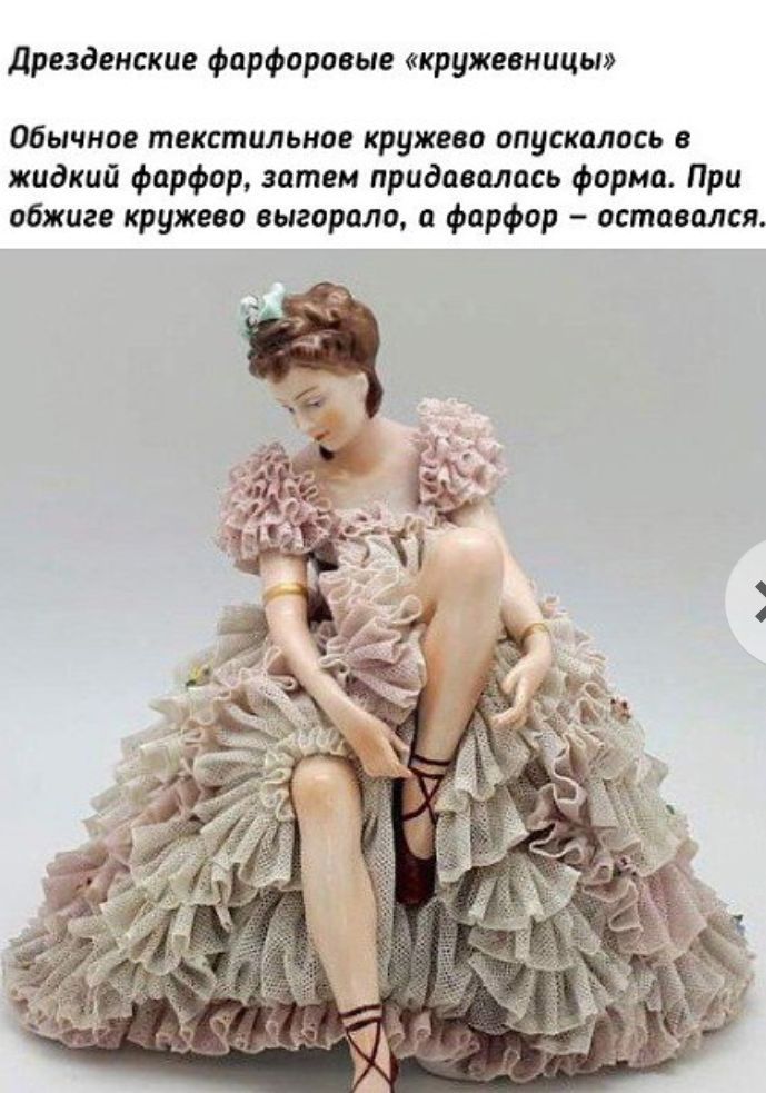 дрездеискпв фарфора ы акружпиицы Обычная твистильнпя кружил опускались жидкий Фврфпр затем прибавились Фарид При вбжигв кружево выгорплп Фарфор оставался