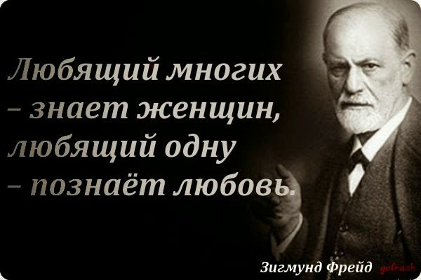 Любящий многих знает женщин любящий одну познаёт любов 5 Зигмунд Фрейд А