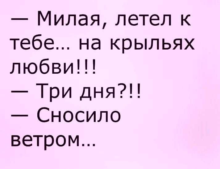 Милая летел к тебе на крыльях любви Три дня Сносило ветром