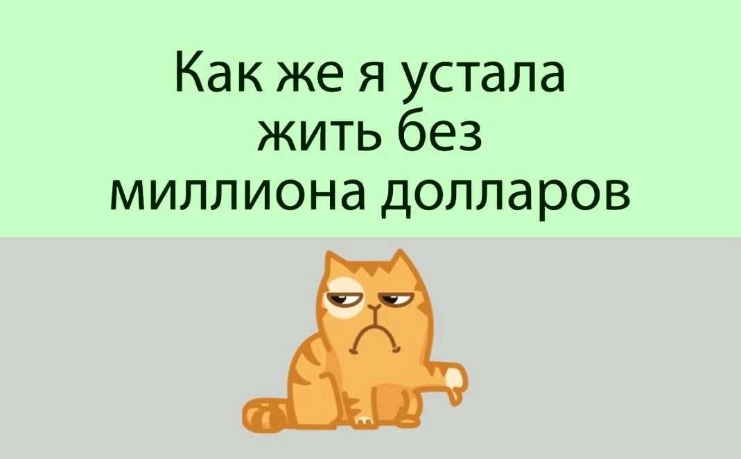 Как же я устала жить без миллиона долларов
