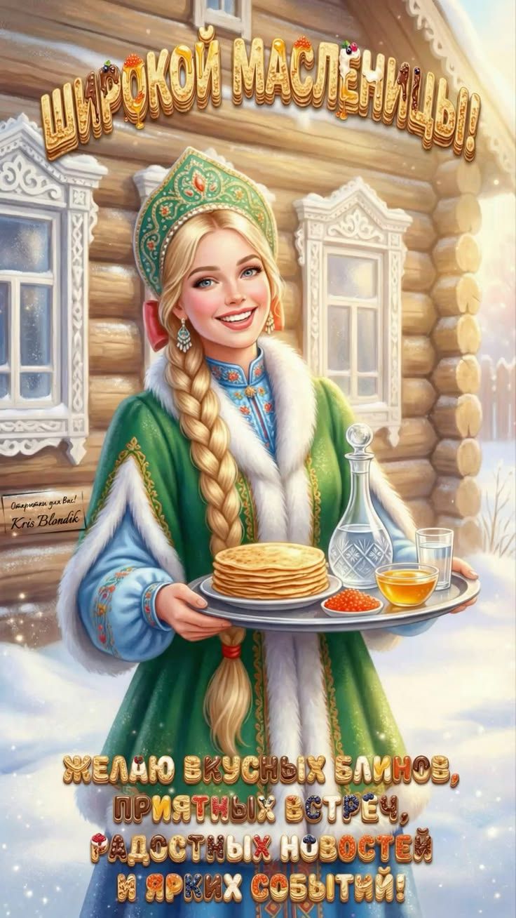 Широкой Масленицы! Желаю вкусных блинов, приятных встреч, радостных новостей и ярких событий!
