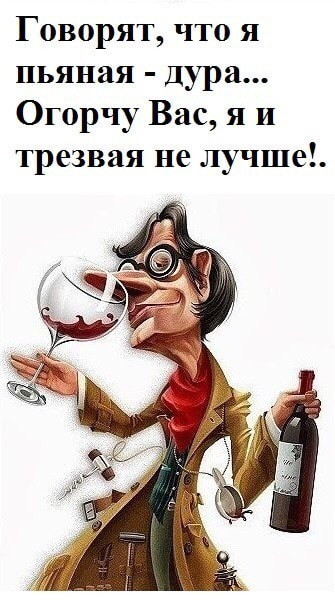 Говорят что я пьяная дура Огорчу Вас я и трезвая не лучше