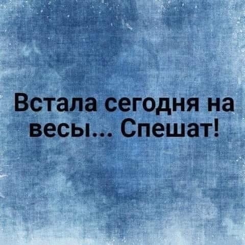 Встала сегодня на весы Спешат