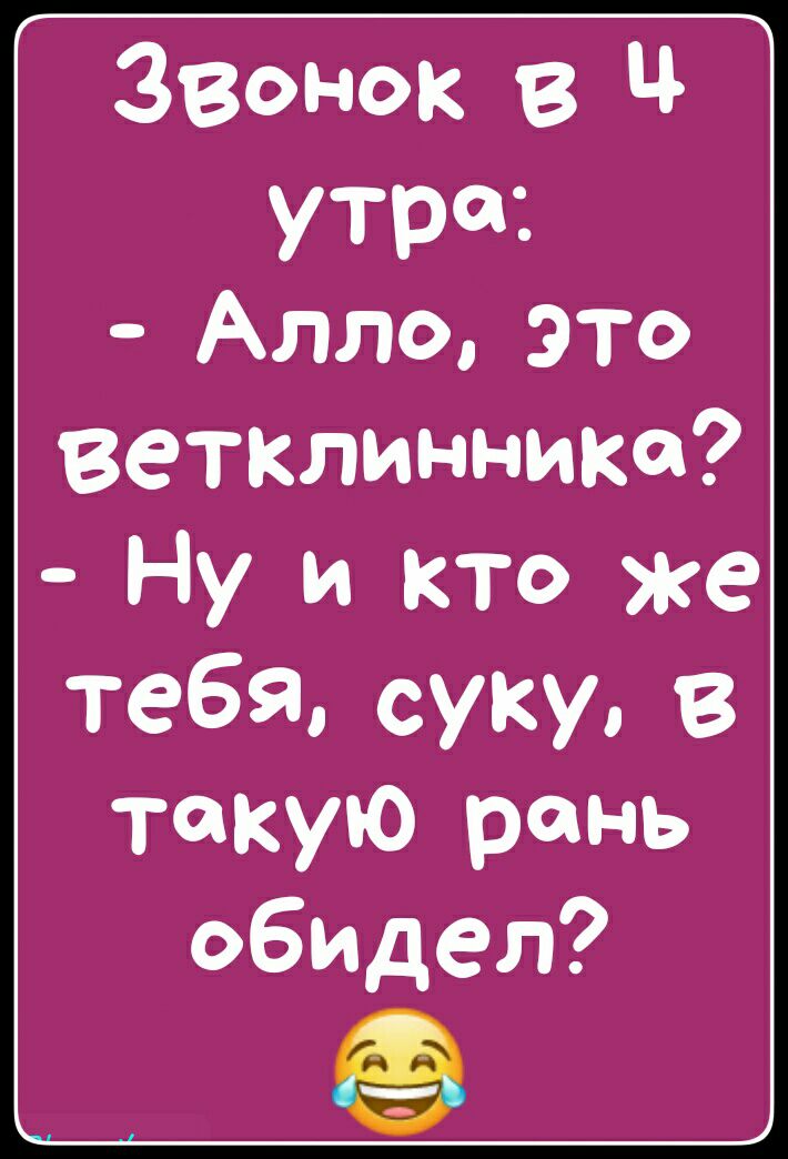 Звонок 3 Ч УТР1 Алло это Ветклинника Ну и кто же тебя суку в такую рознь обидел яд