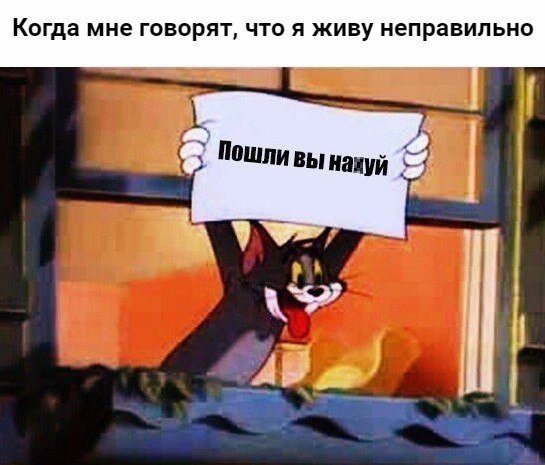 Когда мне ГОВОРЯТ ЧТО Я ЖИВУ неправильно