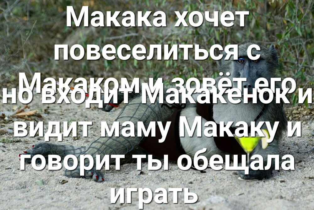 Макака хочет повеселиться с шмаеаажи