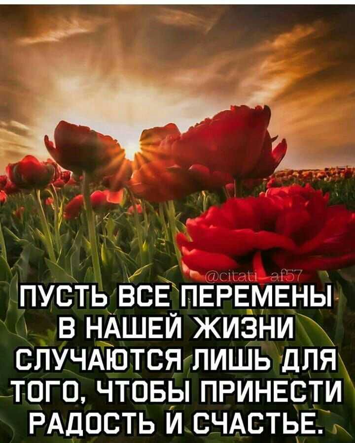 1 ПУСТЬ ВСЕ ПЕРЕМЕНЫ В НАШЕЙ ЖИЗНИ СЛУЧАЮТСЯЛИШЬ ДЛЯ ТОГО ЧТОБЫ ПРИНЕСТИ РАДОСТЬ И СЧАСТЬЕ