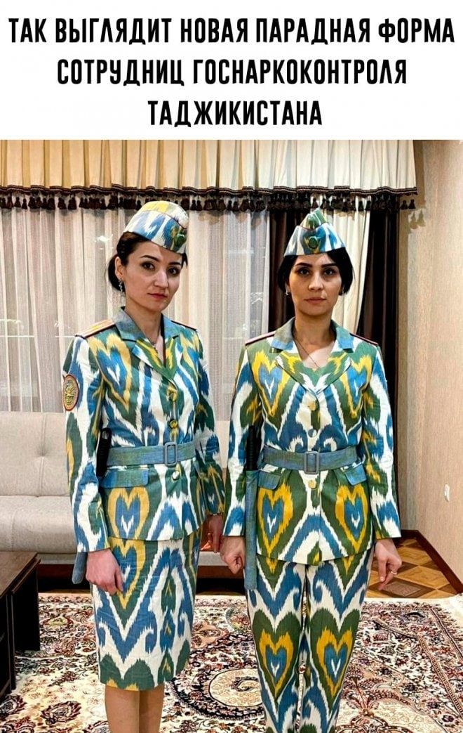 ТАК ВЫГАЯДИТ НОВАЯ ПАРАДНАЯ ФПРМА СПТРНДНИЦ ТПСНАРКПКПНТРПАЯ ТАДЖИКИСТАНА