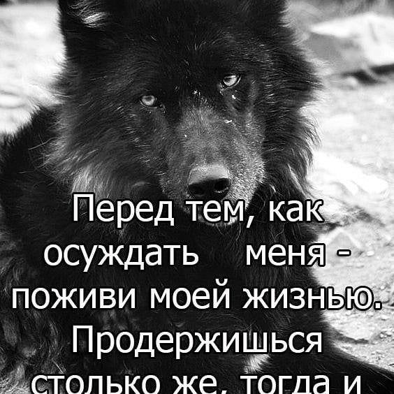 _ Перед тем как осуждать меня поживи моей жизнью Продержишься мСТОПЬКО же тогда И