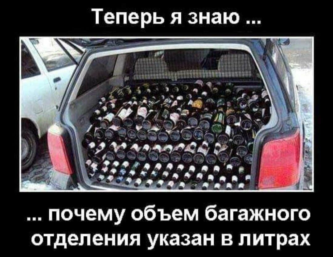 Теперь я знаю а _ і нчи1___ _ _ _ почему объем багажного отделения указан в литрах