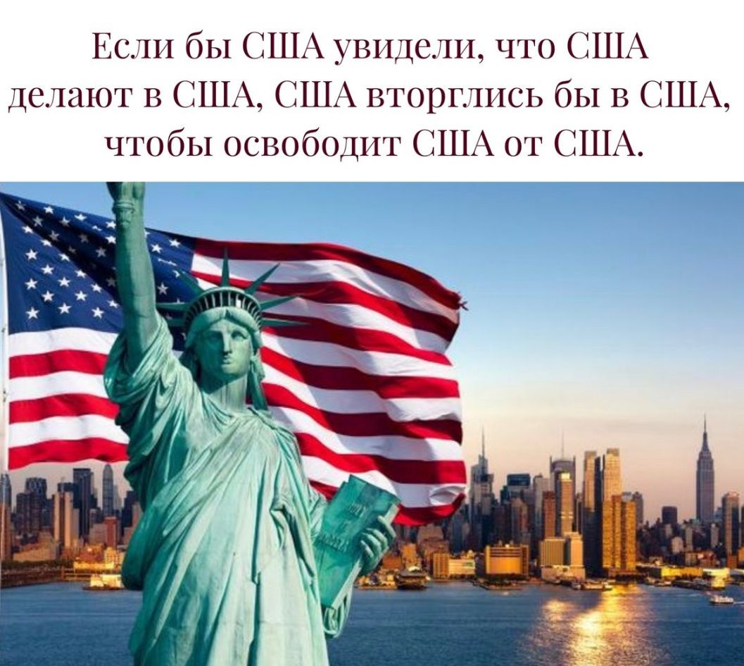 Если бы США увидели что США Делают В США США вторглись бЫ В США чтобы освободит США от США