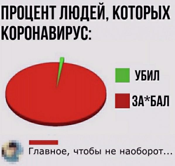 ПРПЦЕНТ ЛЮДЕЙ КОТОРЫХ КОРПНАВИРУС УБИЛ Главное чтобы не наоборот