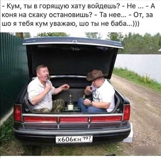 Кум ты в горящую хату войдешь Не А коня на скаку остановишь Та нее От за що я тебя кум уважаю шо ты не бабап