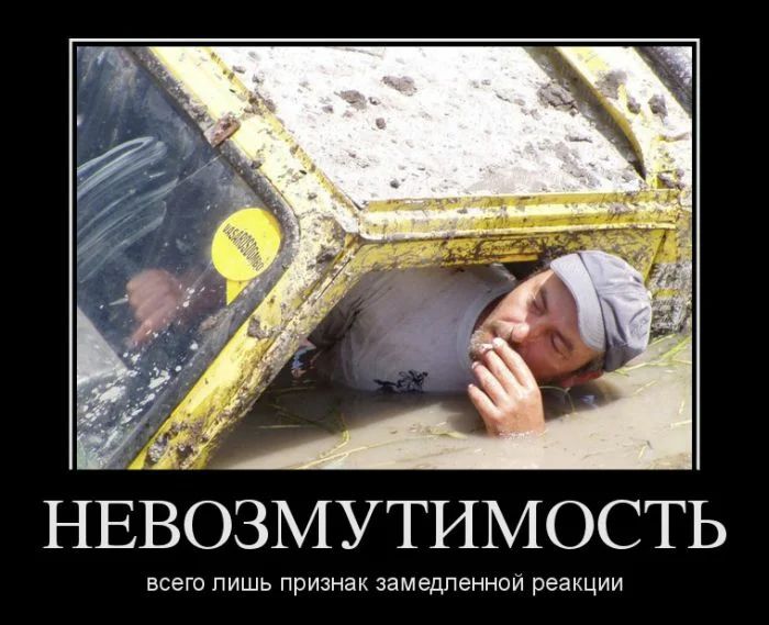 НЕВОЗМУТИМОСТЬ ВСЕГО ЛИШЬ признак замедленной реакции