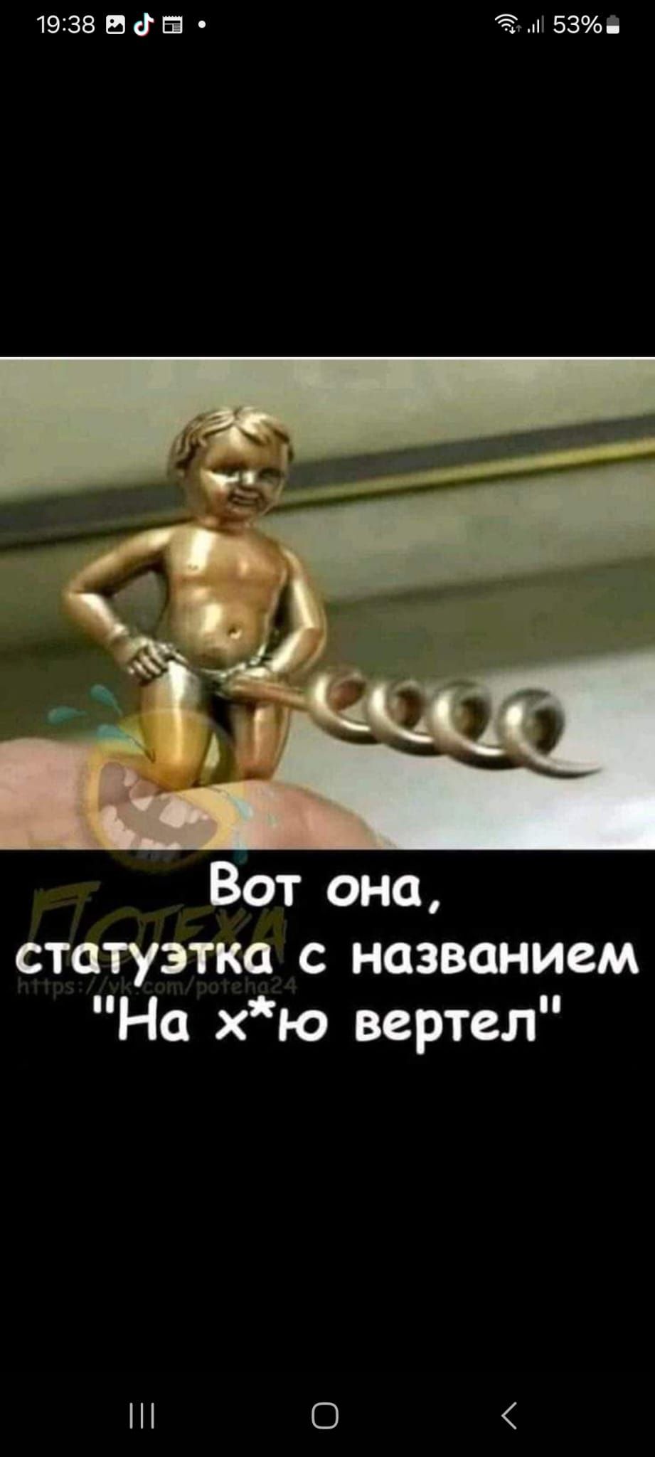 79138 Б 1 Е ёщі 53 Вот она статуэтка с названием На хю вертел Н О