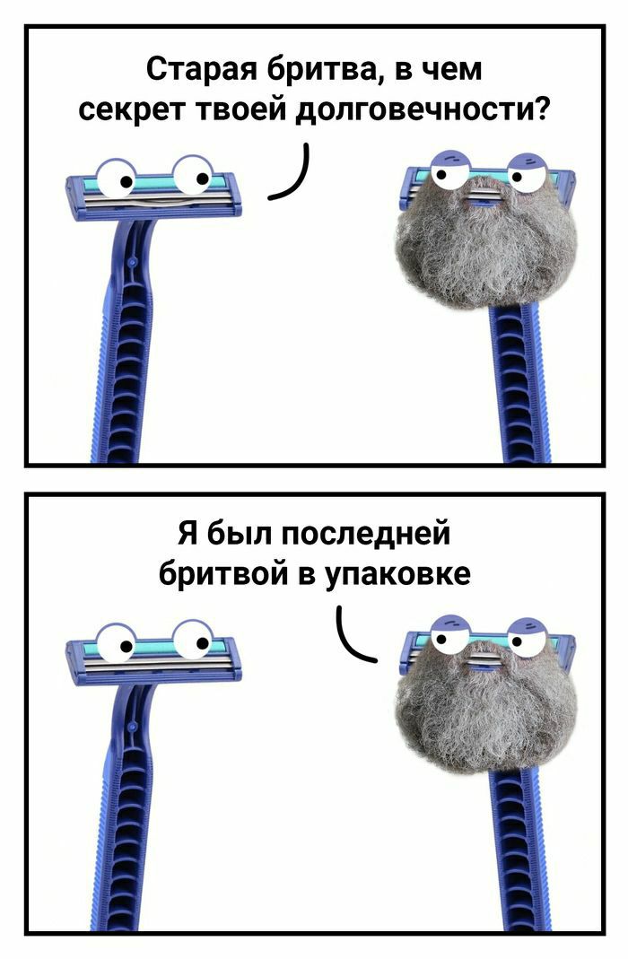 Старая бритва в чем секрет твоей долговечности Я был последней бритвой в упаковке