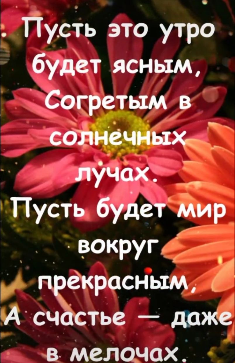 пусть это утро будет ясным Соцретьхмв луч Пусть бУДёгЁир _ ВОКРУГ трать _исч тье даж в мелачах і