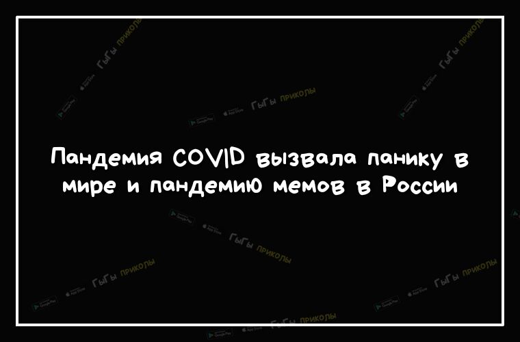 Пандемия СОВ вызвало панику в мире и пандемии мемов в России