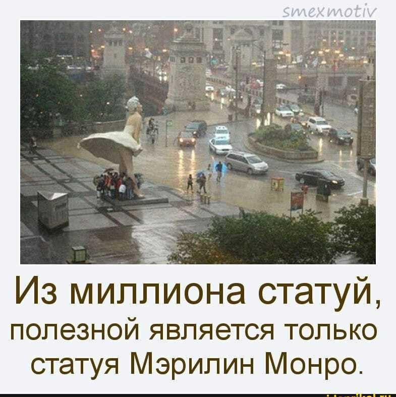 Из миллиона статуй полезной является только статуя Мэрилин Монро