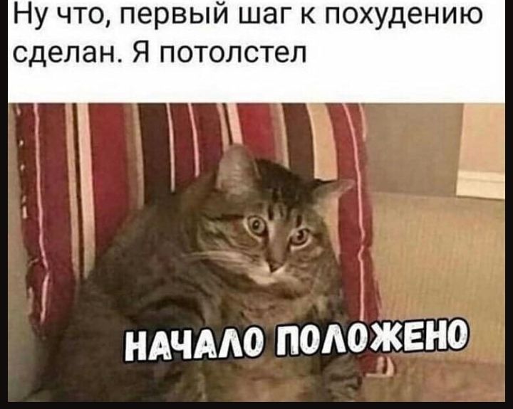 Ну что первый шаг к похудению сделан Я потолстел НАЧААО подджвно