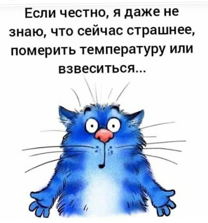 Если честно я даже не знаю что сейчас страшнее померить температуру или взвеситься