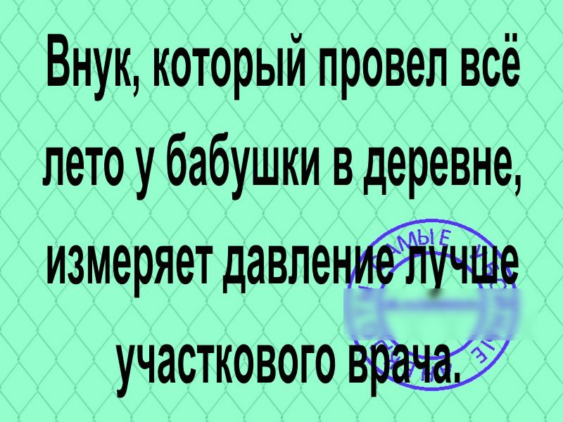 Внук который провел всё лето у бабушки в деревне измеряет давле участкового 1