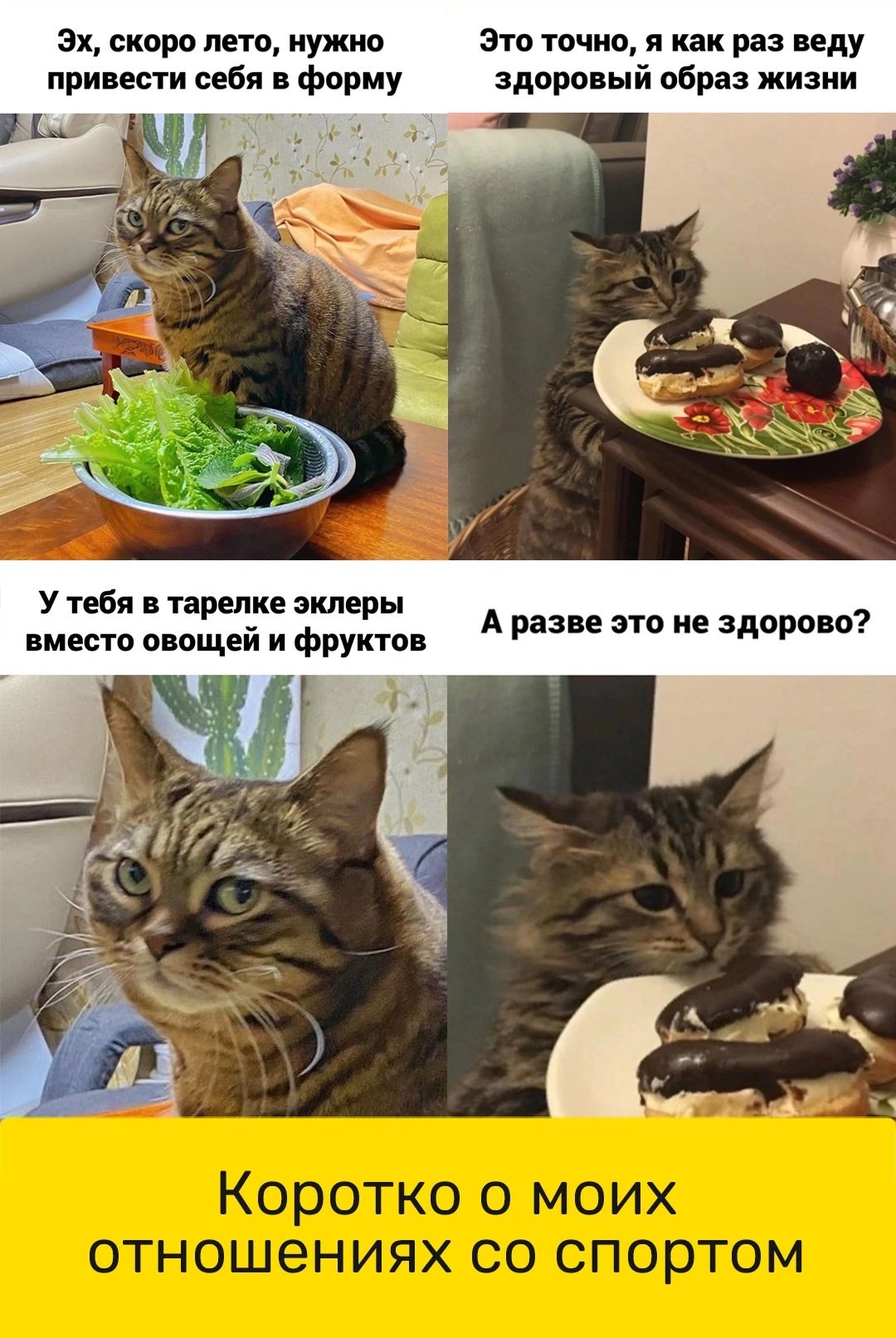Эх скоро лето нужно Это точно я как раз веду привести себя в форму здоровый образ жизни У тебя в тарелке эклеры 9 вместо овощей и фруктов А разве это не здорово