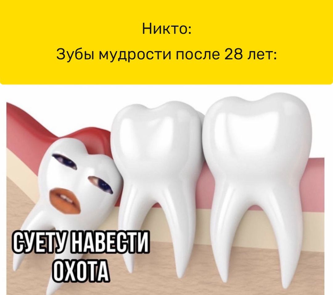 Никто Зубы мудрости после 28 лет