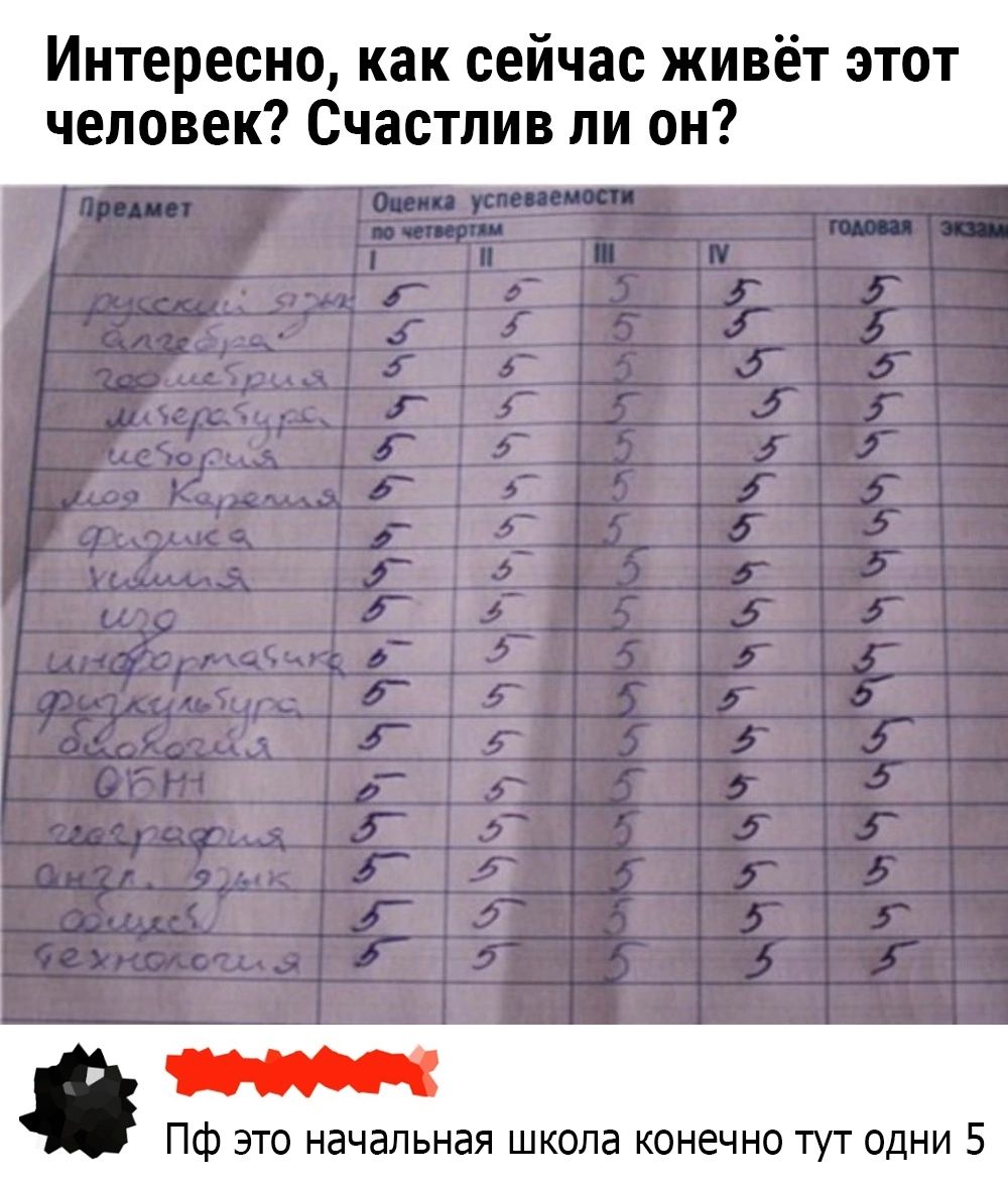Интересно как сейчас живёт этот человек Счастлив ли он начальная школа конечно тут Одни 5