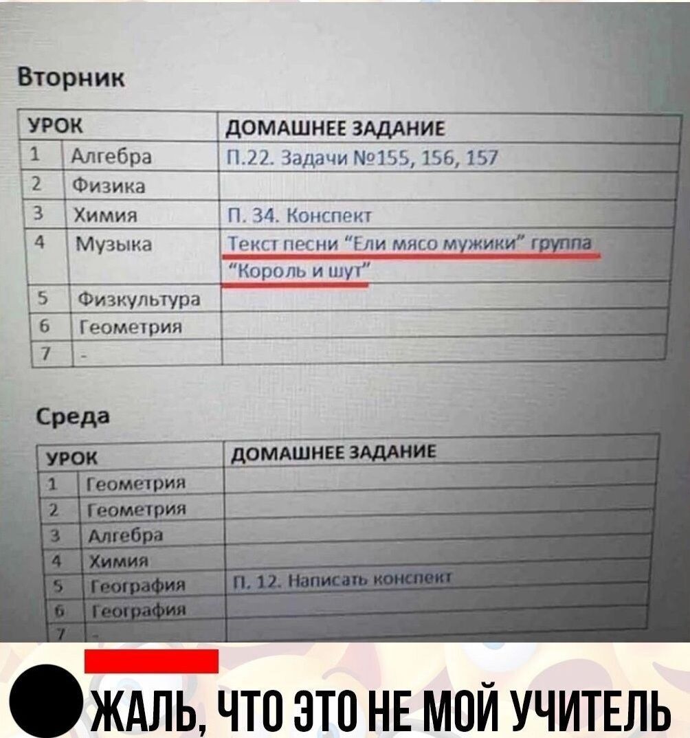 Вторник __ тк Ал тава ь ф Химид _ музыиа 5 Фитиупмуё епмшвиді двмдшицщшд _ __ ЖАЛЬ ЧТО 3Т0 НЕ МПИ УЧИТЕЛЬ