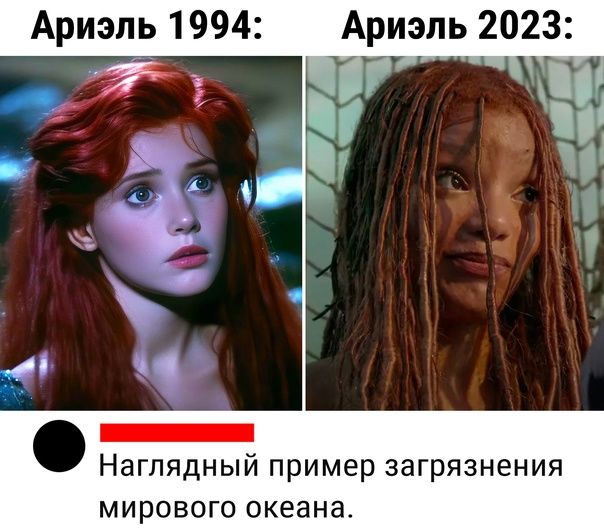 Ариэль 1994 Ариэль 2023 Наглядный пример загрязнения мирового океана