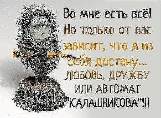 Во мне есть всё Но только от вас зависит что я из двстщу ЛЮБОВЬ ДРУЖБУ ИЛИ АВТОМАТ АЛАШНИКОВА