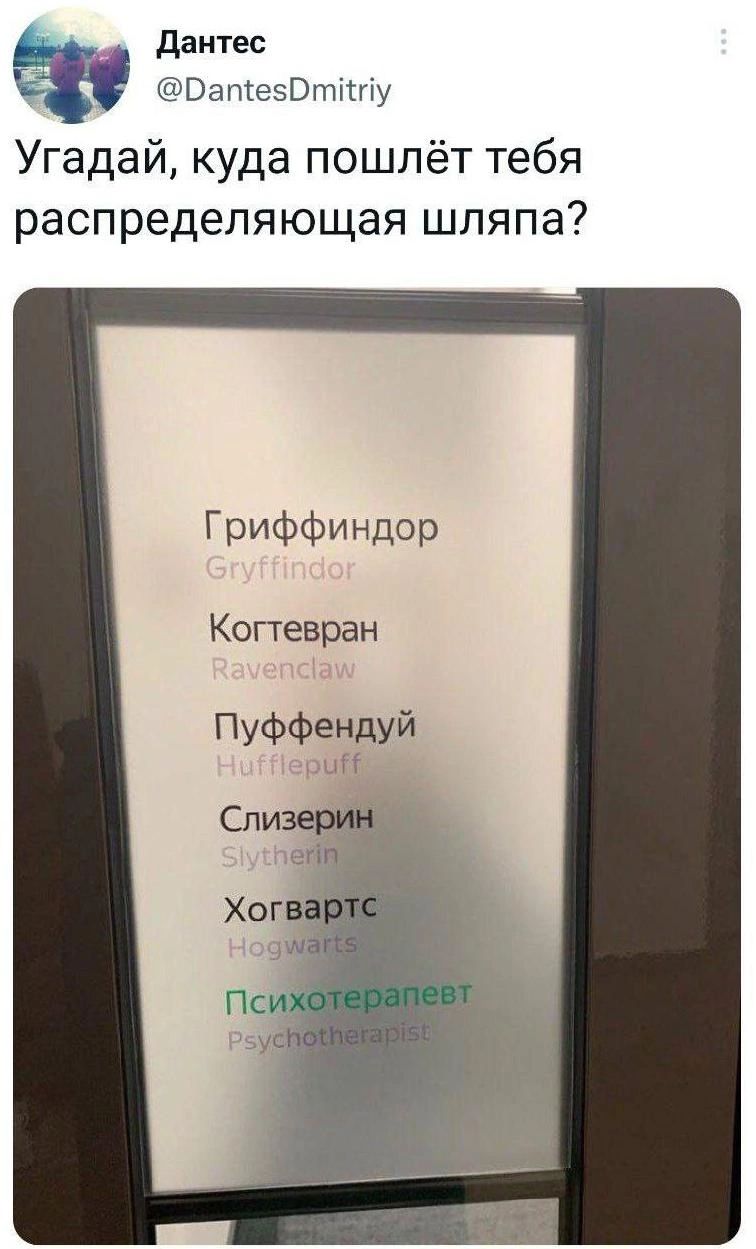 дате Ватезвтіту Угадай куда пошлёт тебя распределяющая шляпа ГрИФФИНДор Копевран