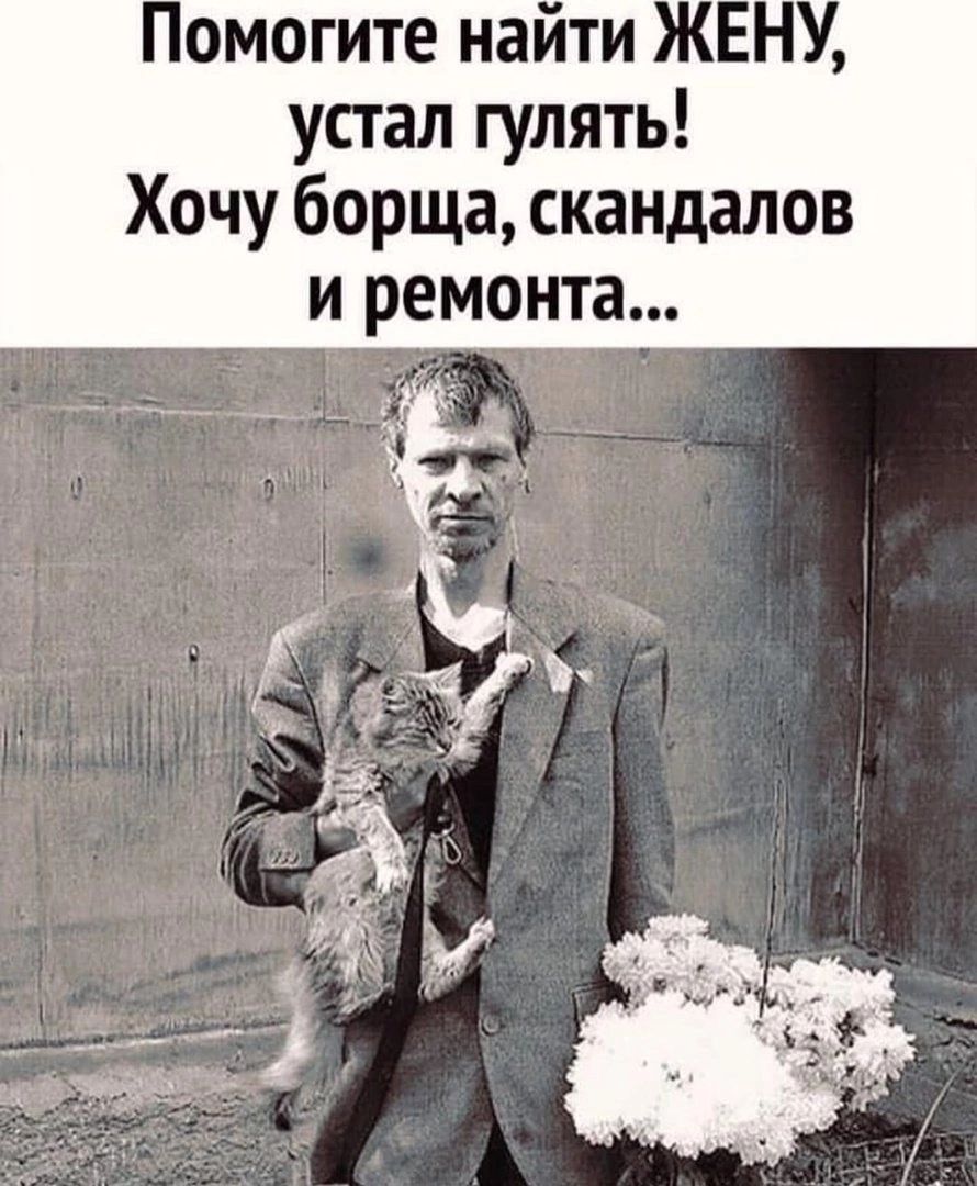 устал гулять Хочу борща скандалов и ремонта