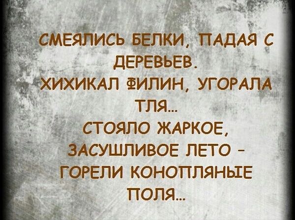 1 54 тёЗсМЕЙчисъ ити пАдАя _с _ деревьев _гхихикдл филин угогАпА тля стояло ЖАРКОЕ зАсушпивое лето ч _ горели конопляньтв поля
