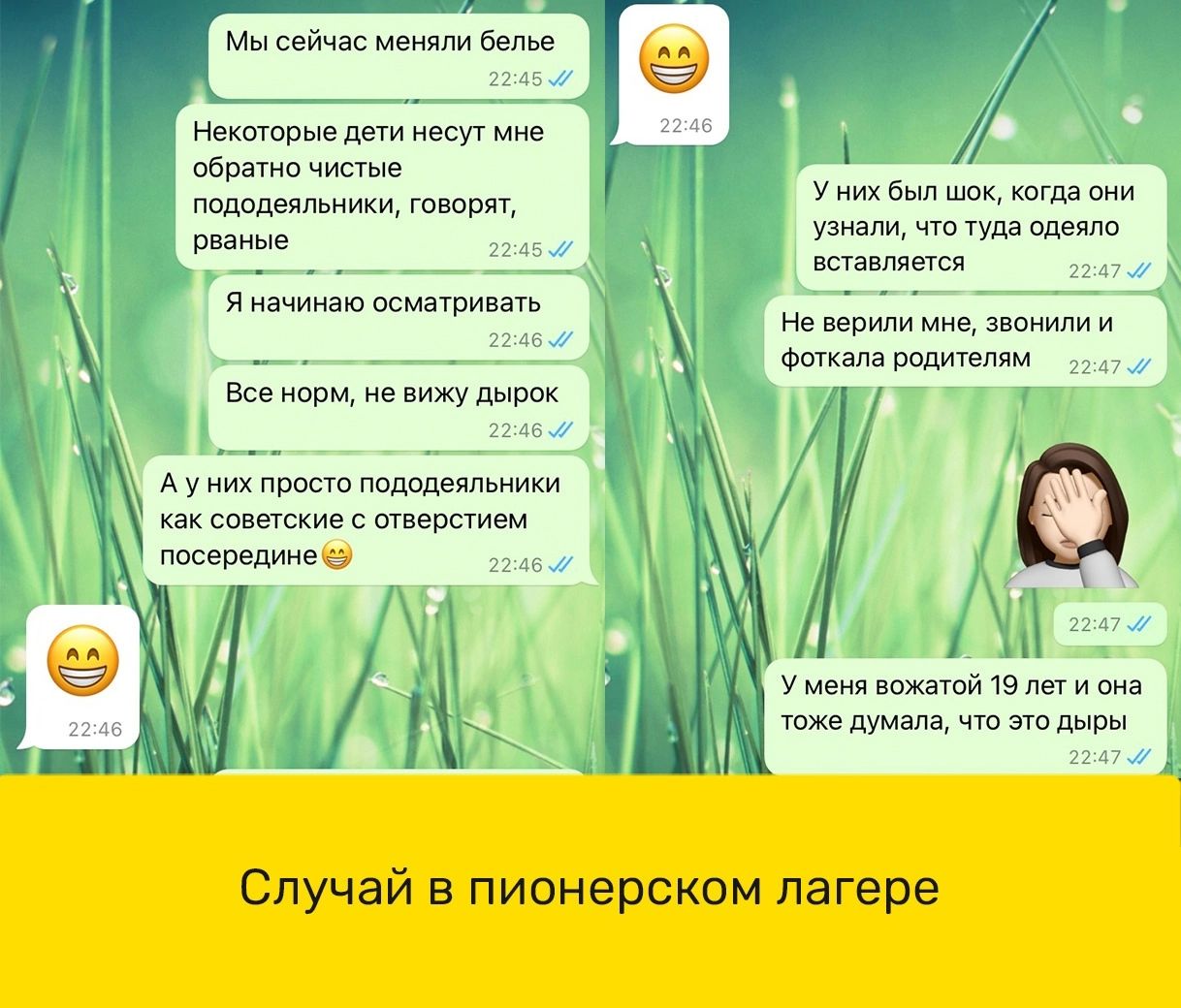 мы в а некторые и мне избита чип ые плит и в ш щ чт ти влили я цчимш псмпви пъ а сагкп подтипы ъшцошшмми _ а 3 1 1 я Случай в пионерском лагере