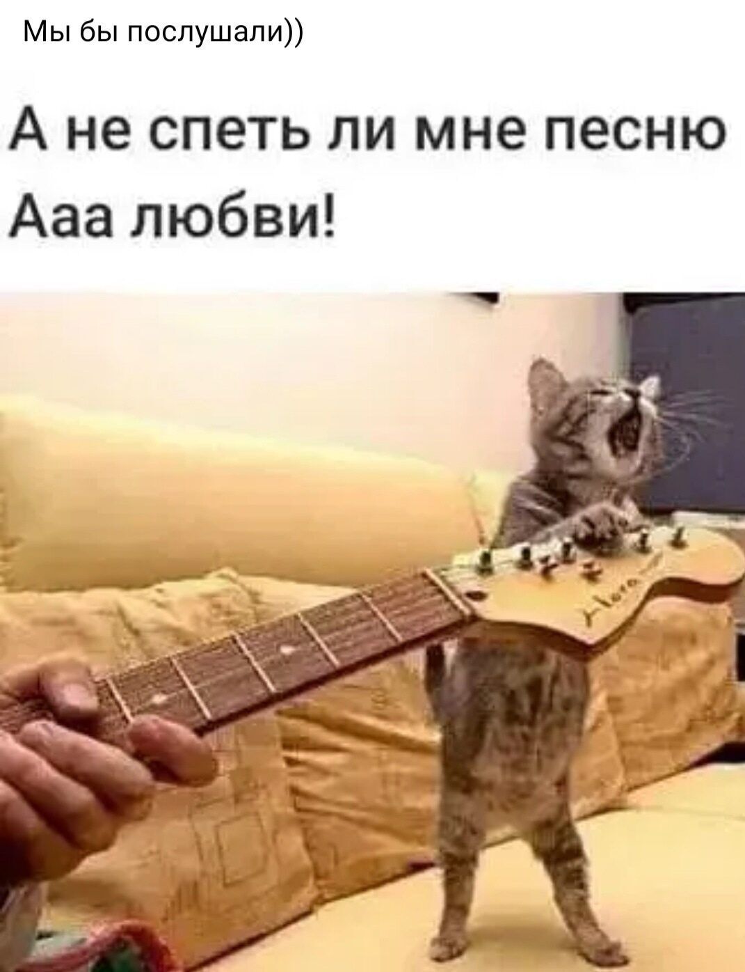 Мы бы послушали А не спеть ли мне песню Ааа любви