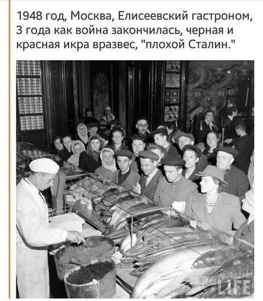 1948 год Москва Еписеевский гастроном 3 года как война закончилась черная и красная икра вразвес плохой Сталин
