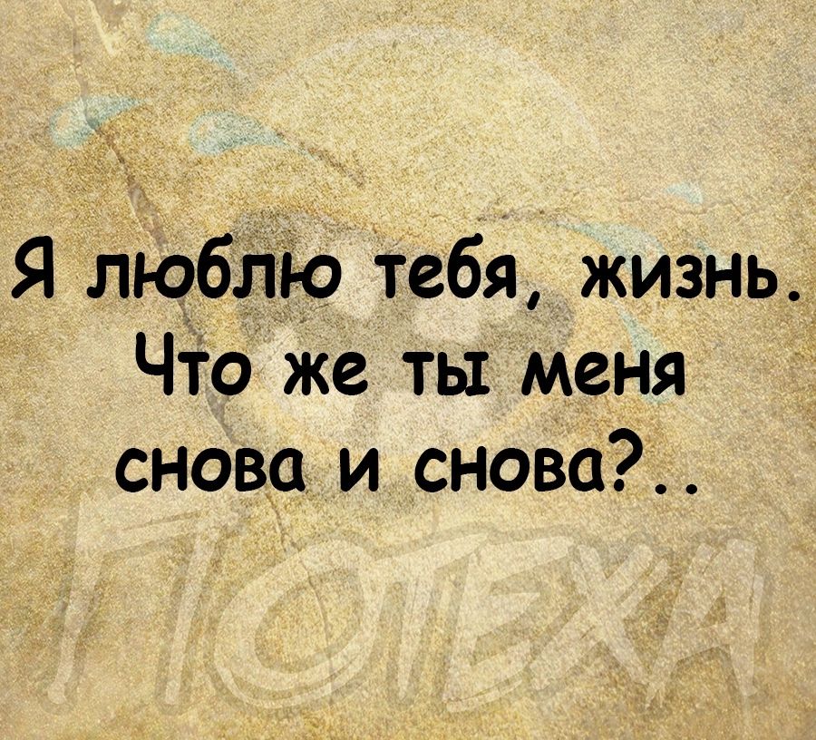 Я люблю тебя жизнь ЧТо же ты меня снова и снова