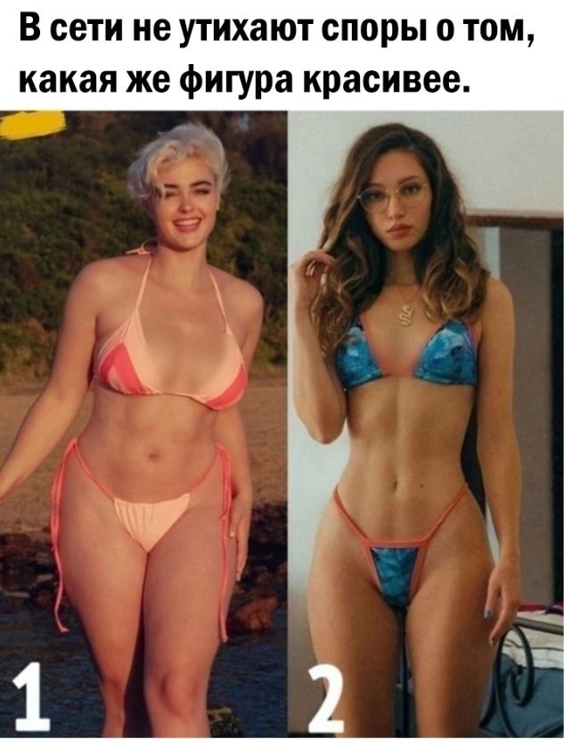 В сети не утихают споры о том какая же фигура красивее